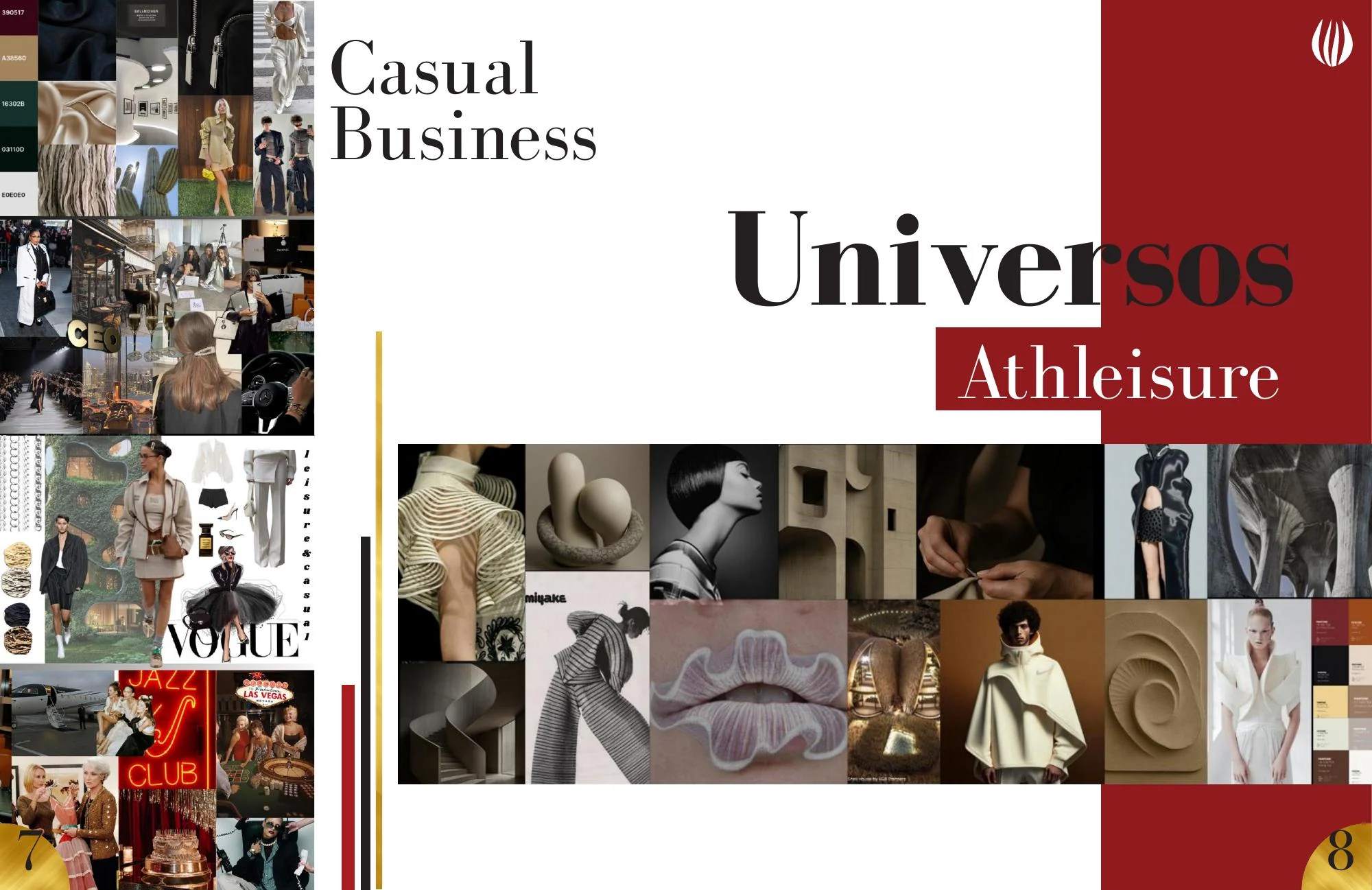 Moodboard Louva de universos casual business y athleisure