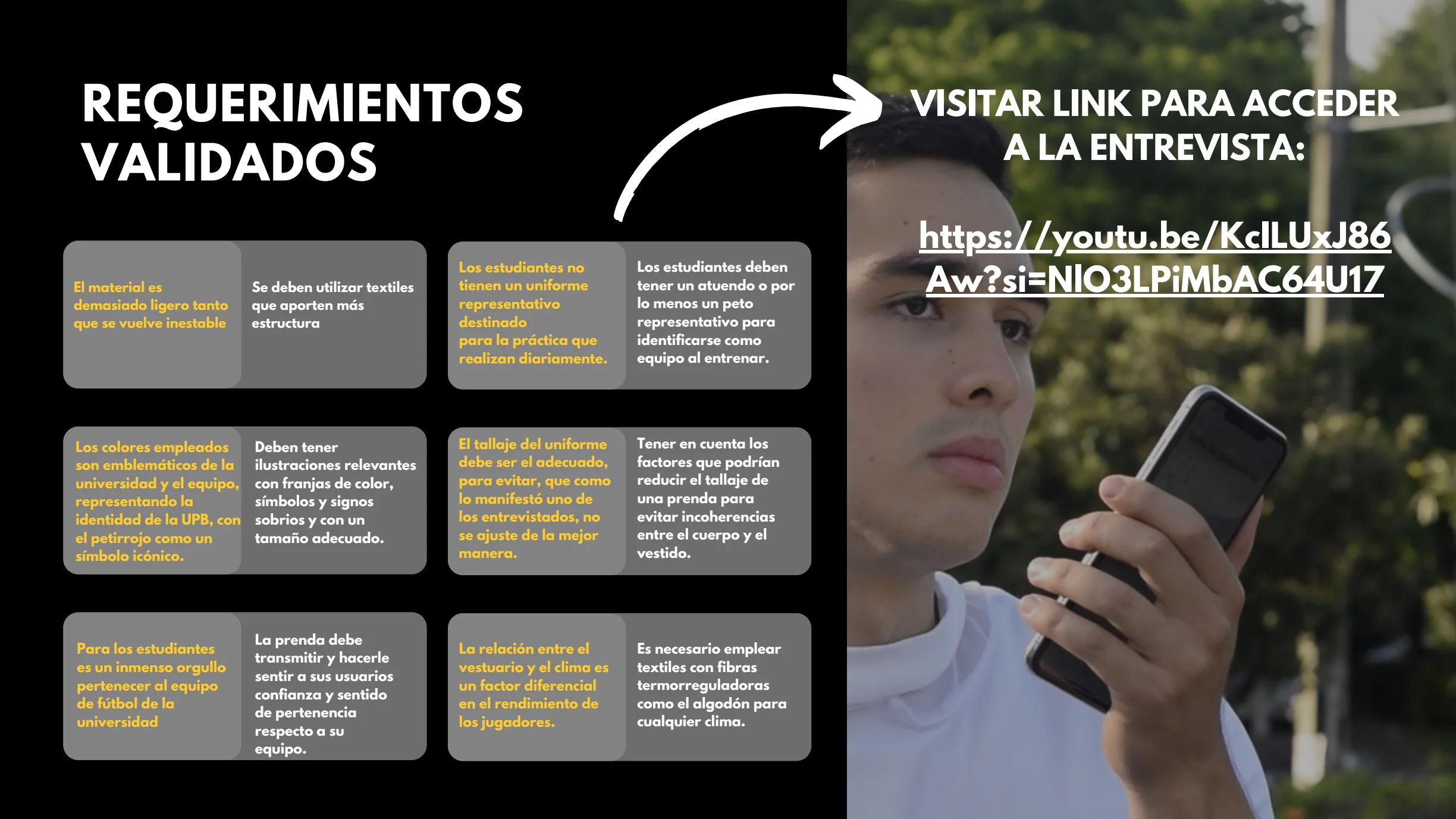 Criterios de diseño del uniforme: ajuste, representación de la UPB y estructura de las prendas
